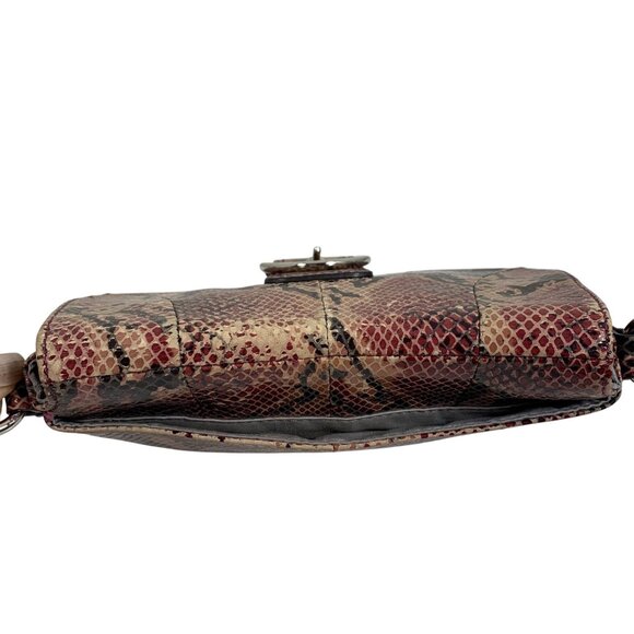 COACH Soho Purple/Pink Python Snakeskin Leather Mini Flap Crossbody F45648 - Picture 8 of 16